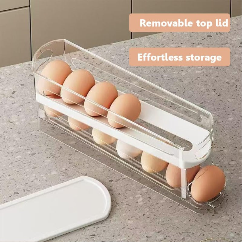 🎁 LIMITED BOGO: BUY 2 GET 1 FREE TODAY! JUST $14.99 EACH!⚡ Clear Kitchen Egg Organizer