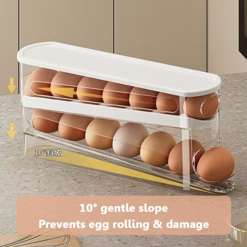 🎁 LIMITED BOGO: BUY 2 GET 1 FREE TODAY! JUST $14.99 EACH!⚡ Clear Kitchen Egg Organizer