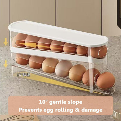 🎁 LIMITED BOGO: BUY 2 GET 1 FREE TODAY! JUST $14.99 EACH!⚡ Clear Kitchen Egg Organizer