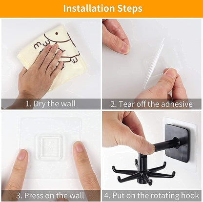 🔥LAST DAY - BUY 1 GET 1 FREE JUST $9.99 EACH🎯Rotating  360° Wall Hook- Heavy Duty