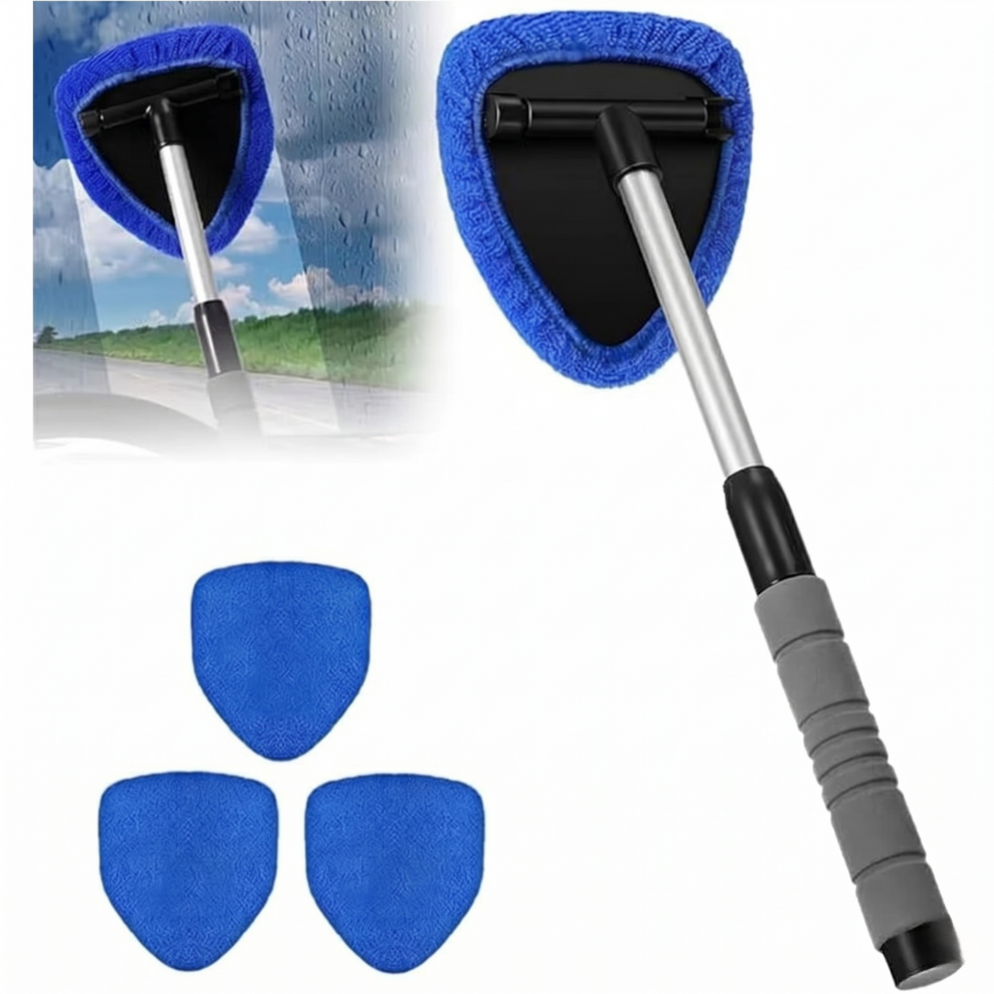 🚨 Flash Sale: 49% OFF Ends Tonight!🎁Rotating Microfiber Window Cleaner