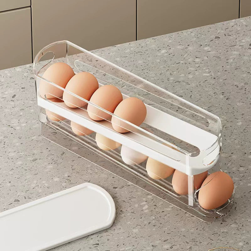 🎁 LIMITED BOGO: BUY 2 GET 1 FREE TODAY! JUST $14.99 EACH!⚡ Clear Kitchen Egg Organizer