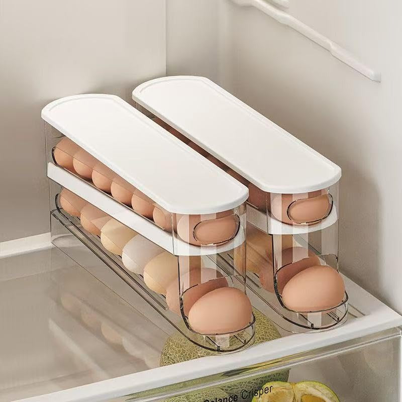 🎁 LIMITED BOGO: BUY 2 GET 1 FREE TODAY! JUST $14.99 EACH!⚡ Clear Kitchen Egg Organizer