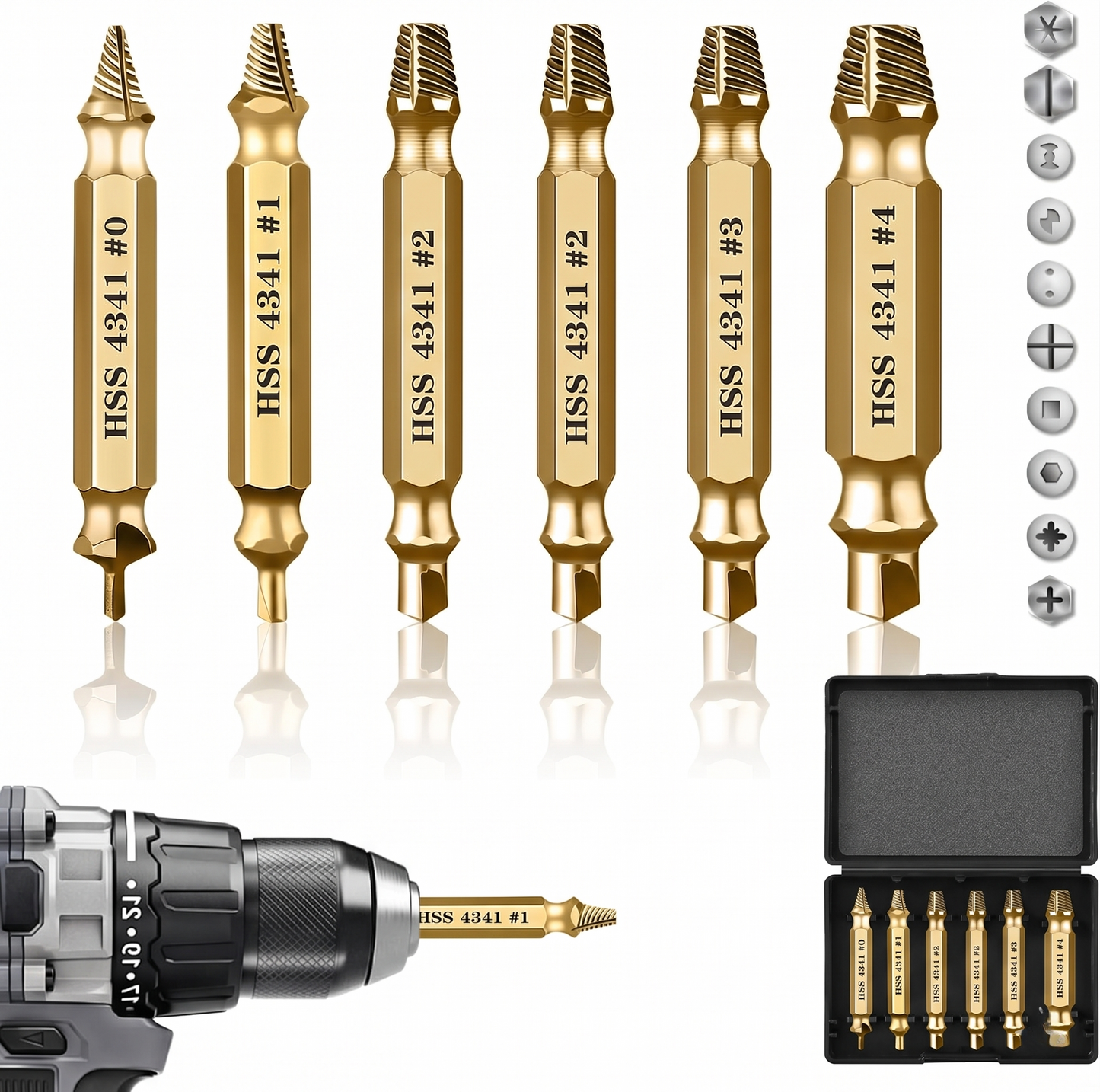 🔥LAST DAY -BUY 1 GET 1 FREE-$14.99 EACH🎁Damaged Screw Extractor Kit