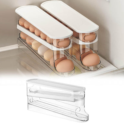 🎁 LIMITED BOGO: BUY 2 GET 1 FREE TODAY! JUST $14.99 EACH!⚡ Clear Kitchen Egg Organizer
