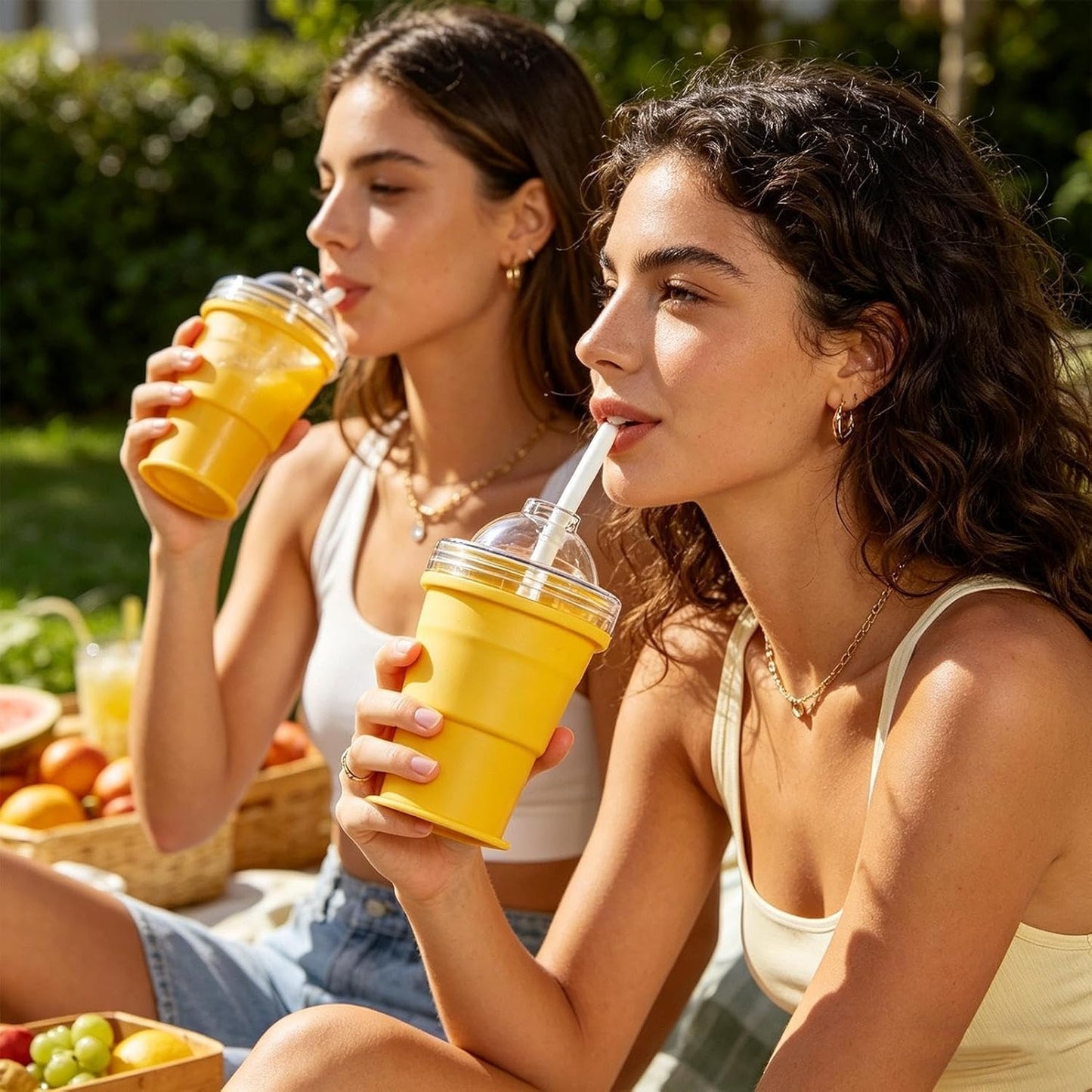 ☀️SUMMER FLASH SALE: Buy 1 Get 1 FREE— $14.99EACH🎁2-in-1 Collapsible Silicone Ice Ball Maker Cup
